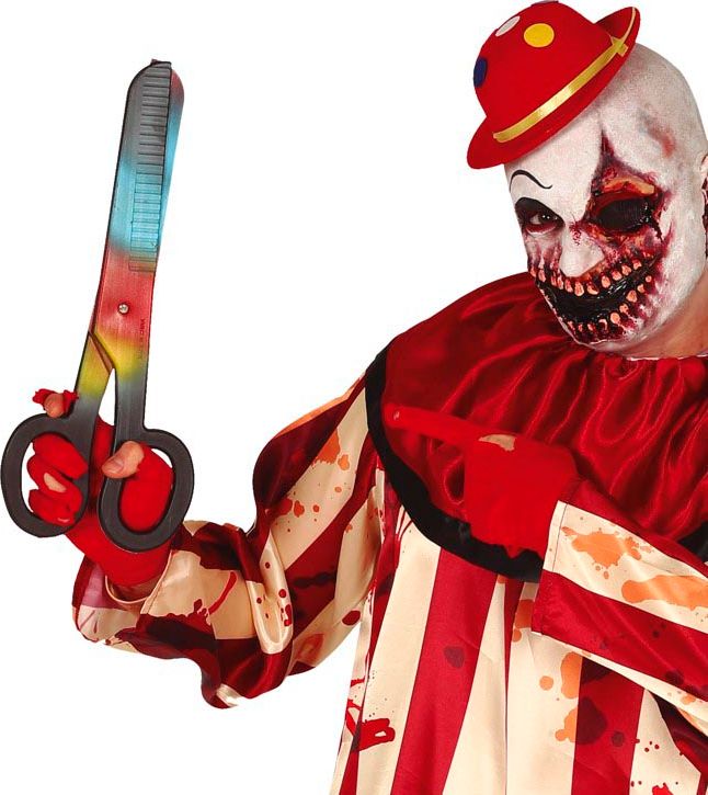 Grote schaar voor horror clown