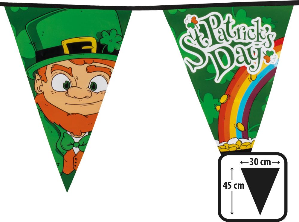 Grote vlaggenlijn St. Patricksday