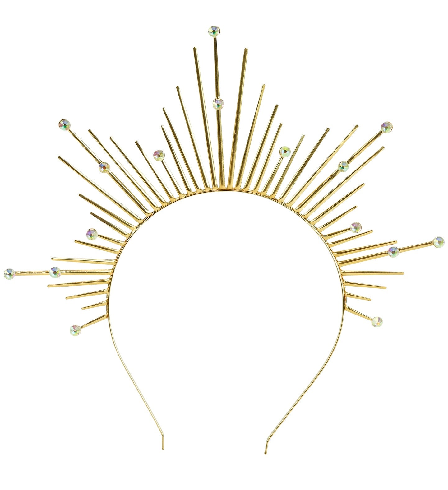 Haarband Goud met Roze Stenen