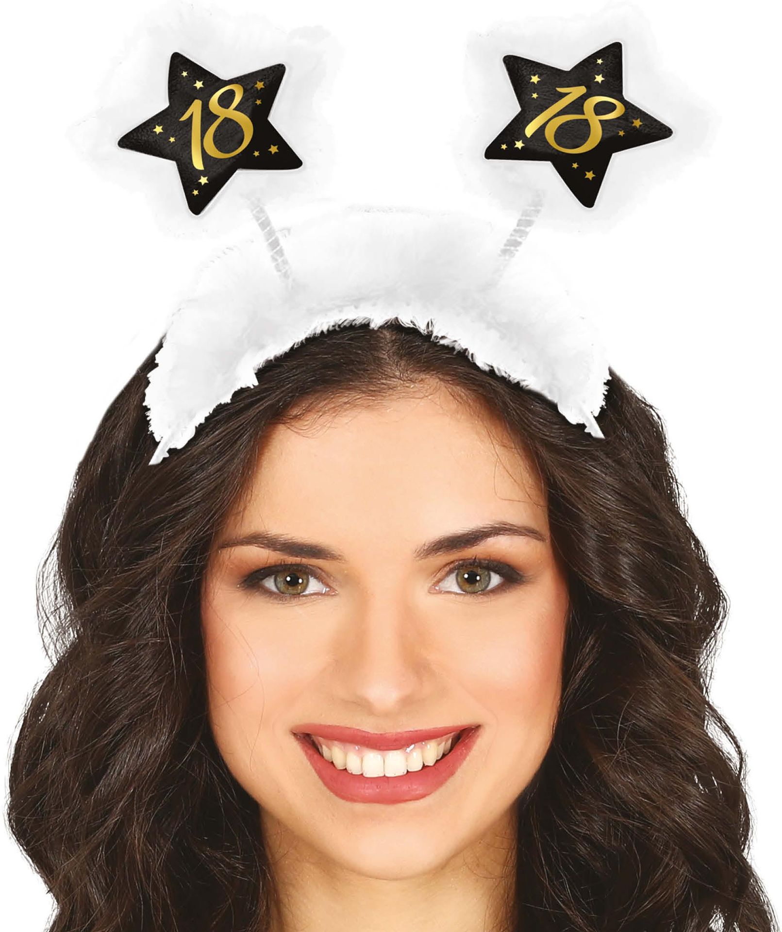 Haarband Zwart Wit Goud Sterretjes 18 Jaar