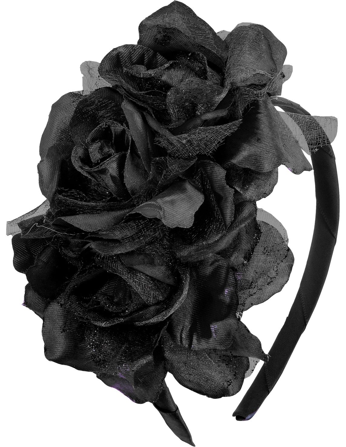 Haarband zwarte rozen dia de los muertos