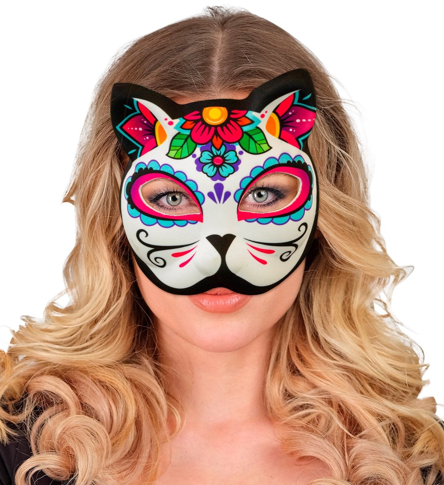 Halfmasker Kat Kleurrijk