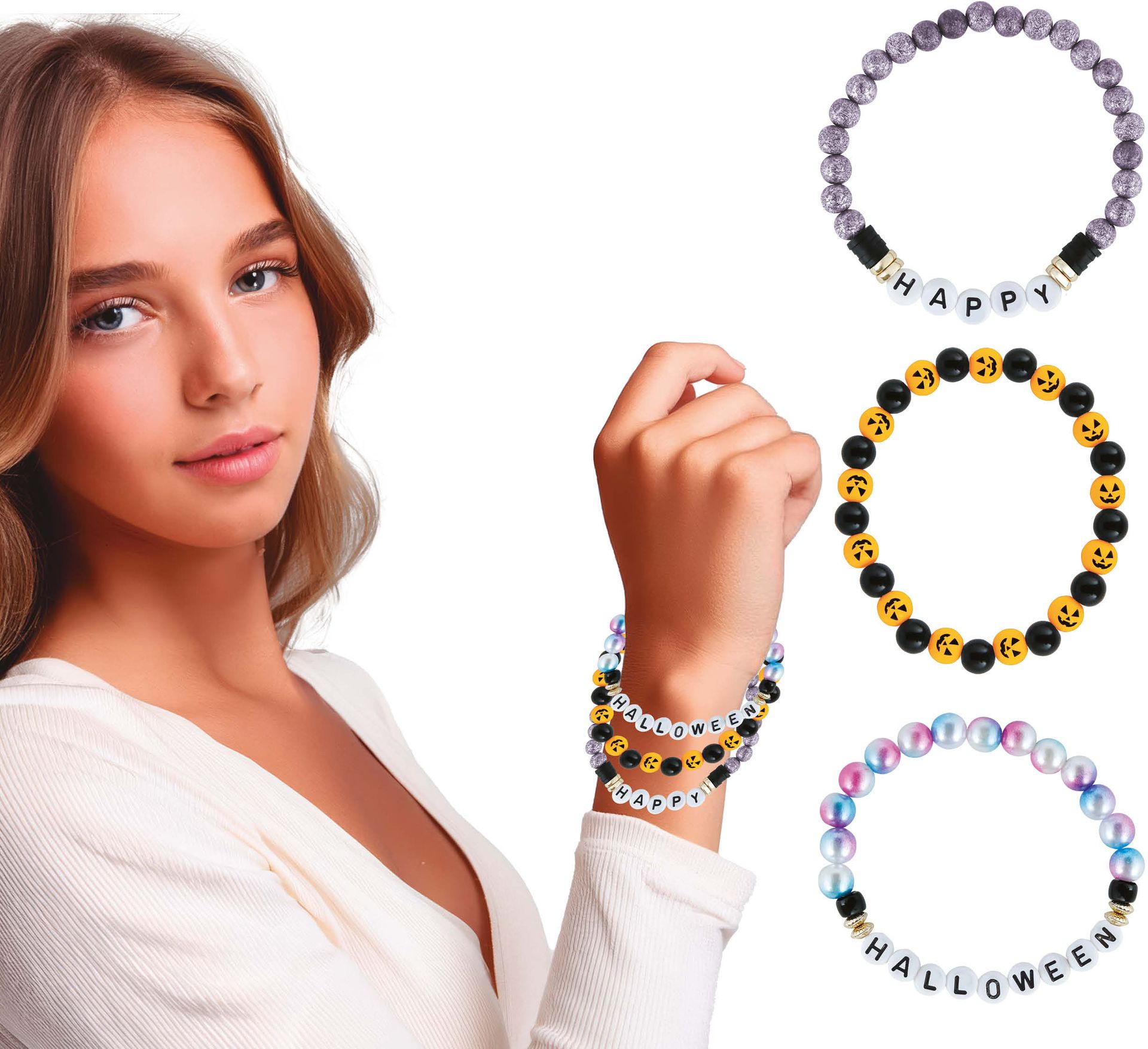 Halloween Armbanden Set Meerkleurig 3 Stuks