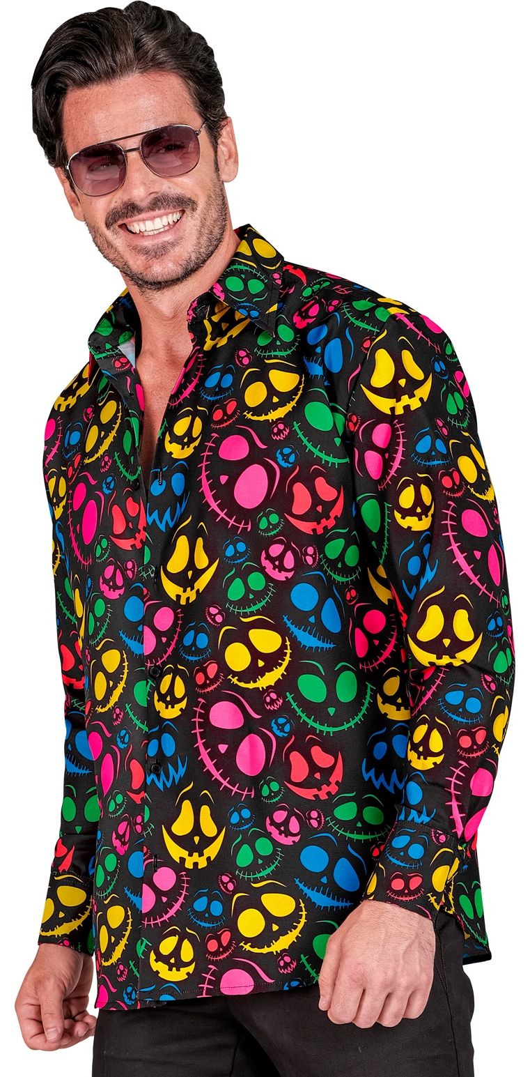 Halloween Blouse Neon Spoken Mannen