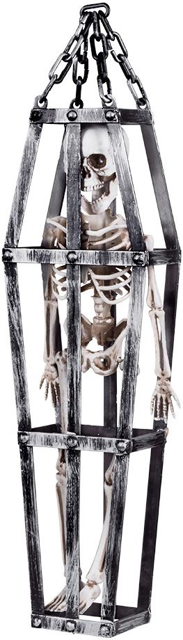 Halloween decoratie skelet in kooi
