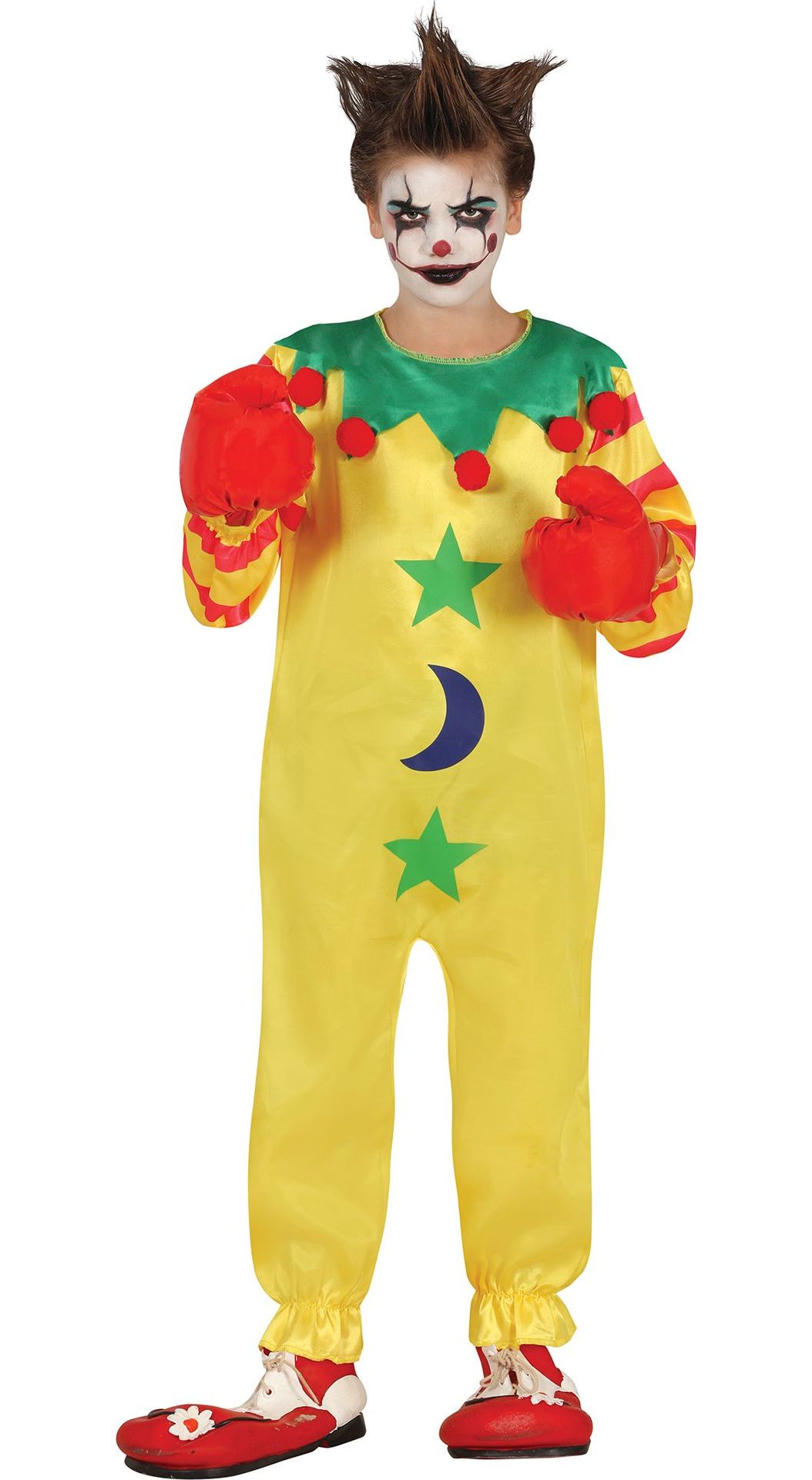 Halloween gele killerclown outfit kind