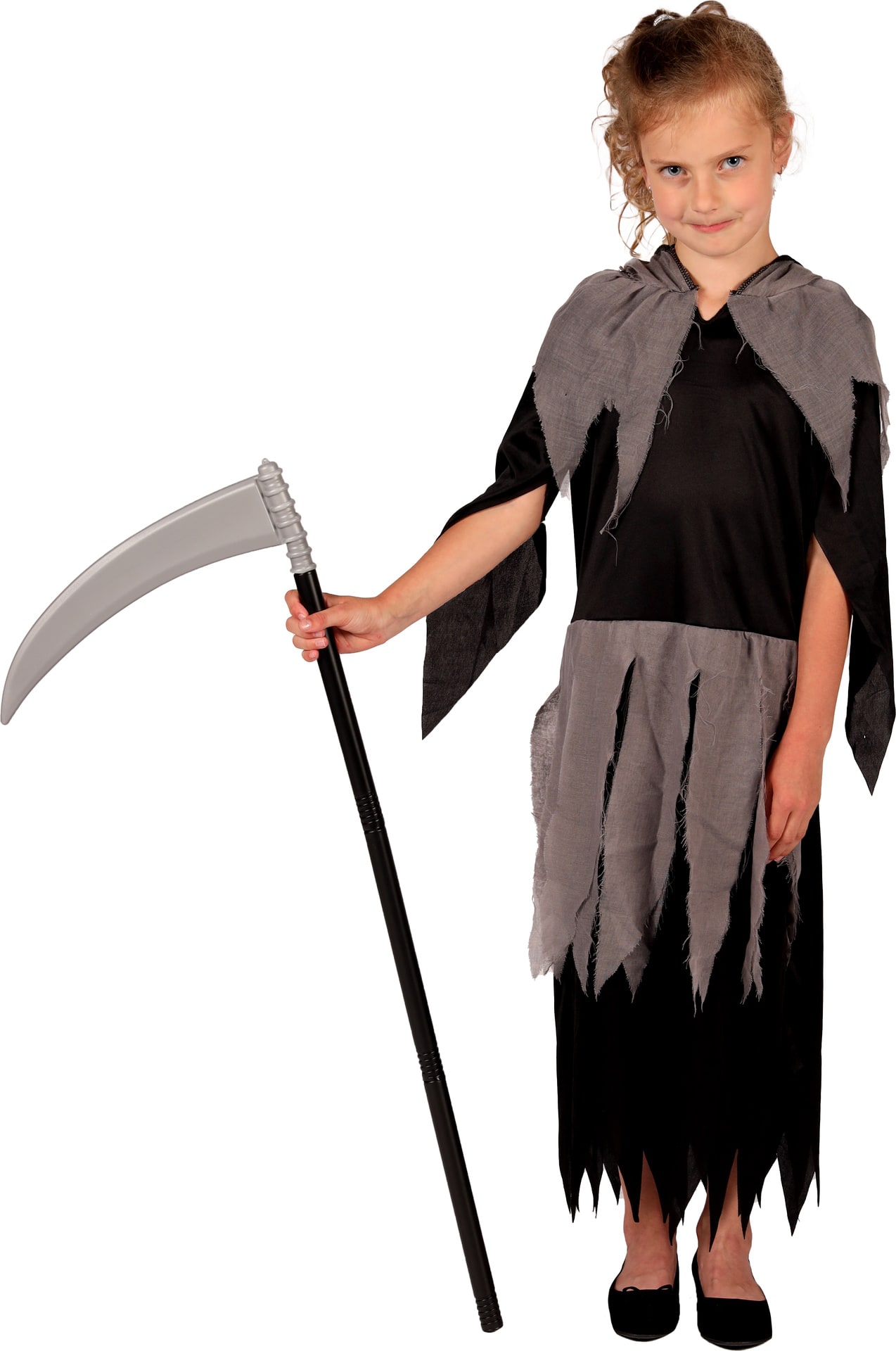 Halloween Grim Reaper Kostuum Meisjes Zwart Grijs