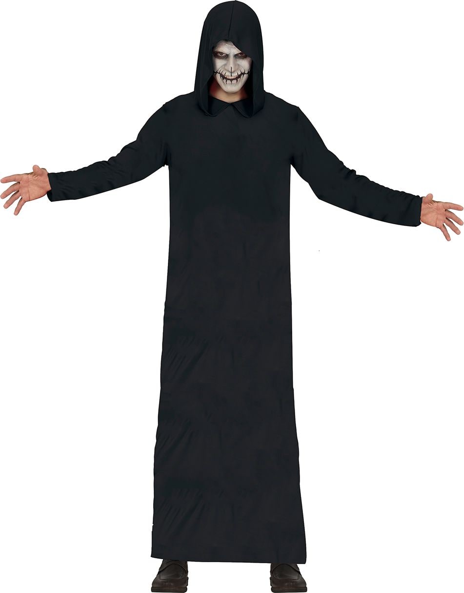 Halloween Grim Reaper Tuniek met Kap Zwart