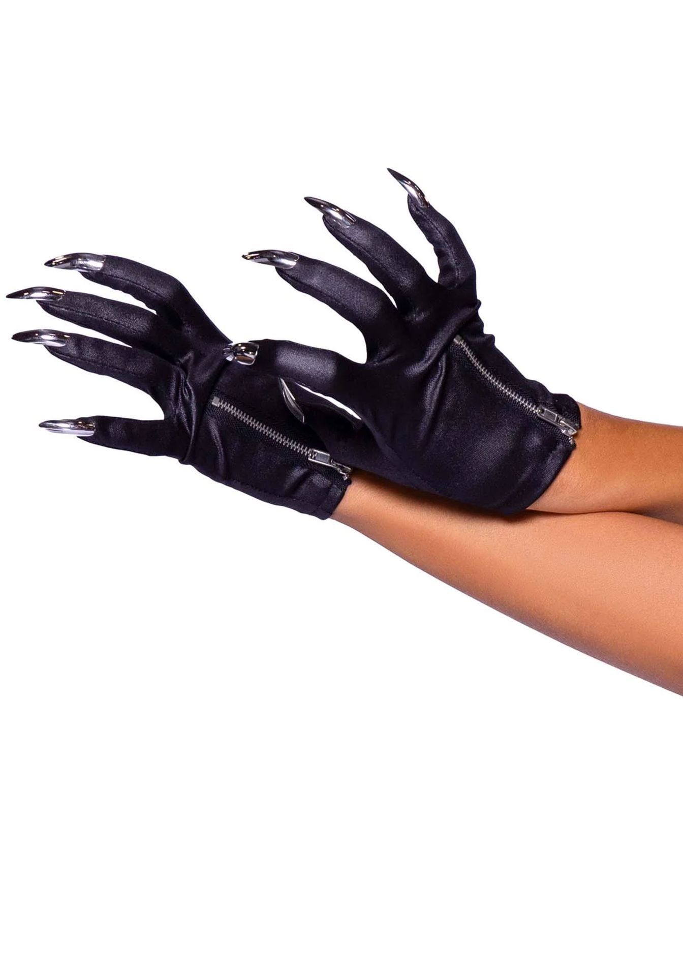 Halloween handschoenen met nagels zwart