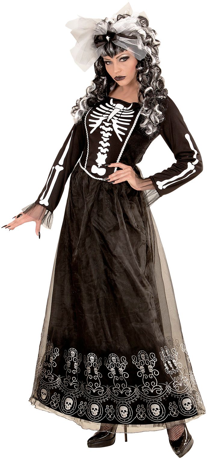 Halloween jurk skelet dames
