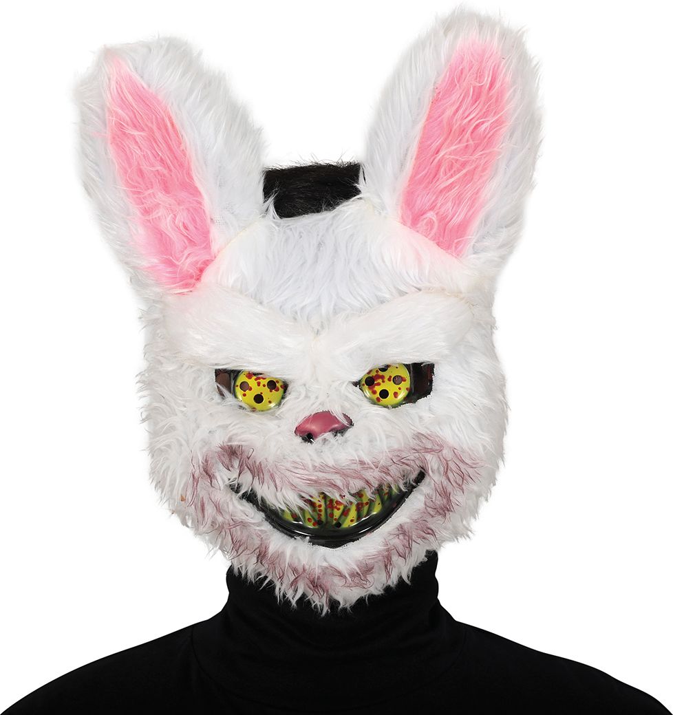 Halloween Konijnen Masker met Vacht