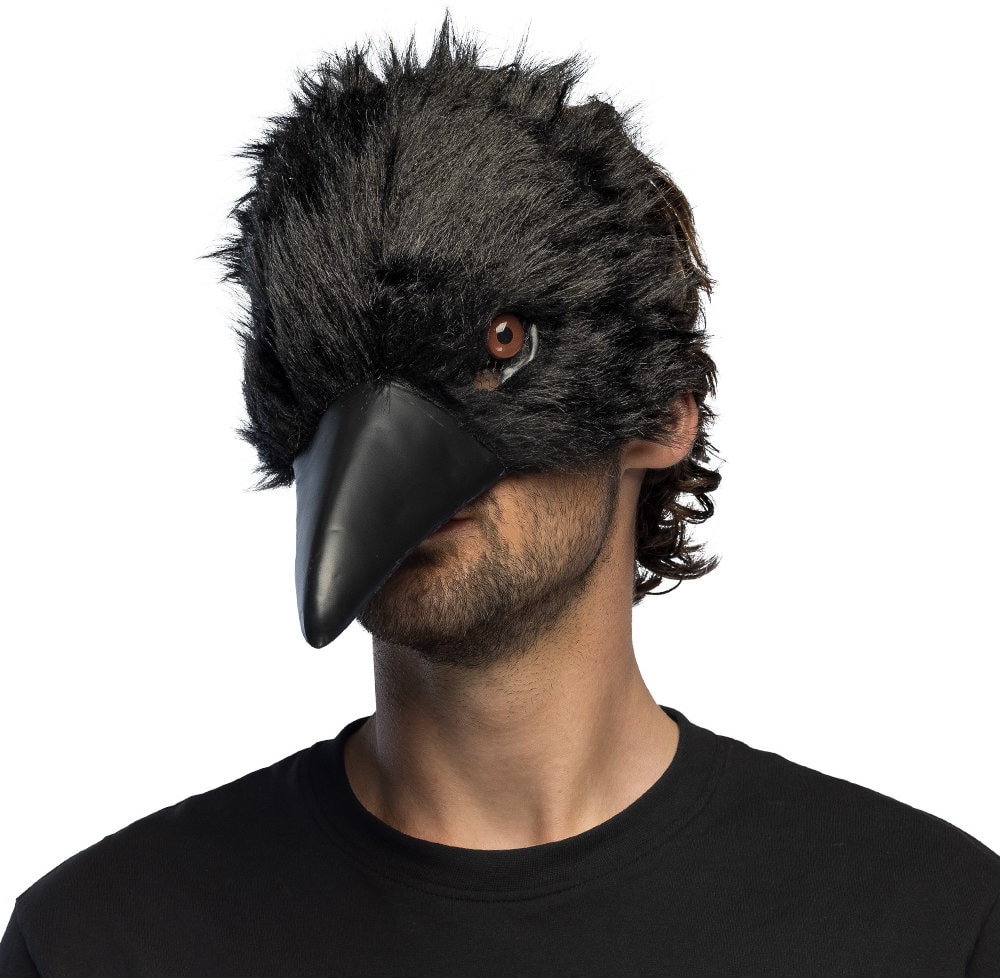 Halloween Kraaien Masker Zwart
