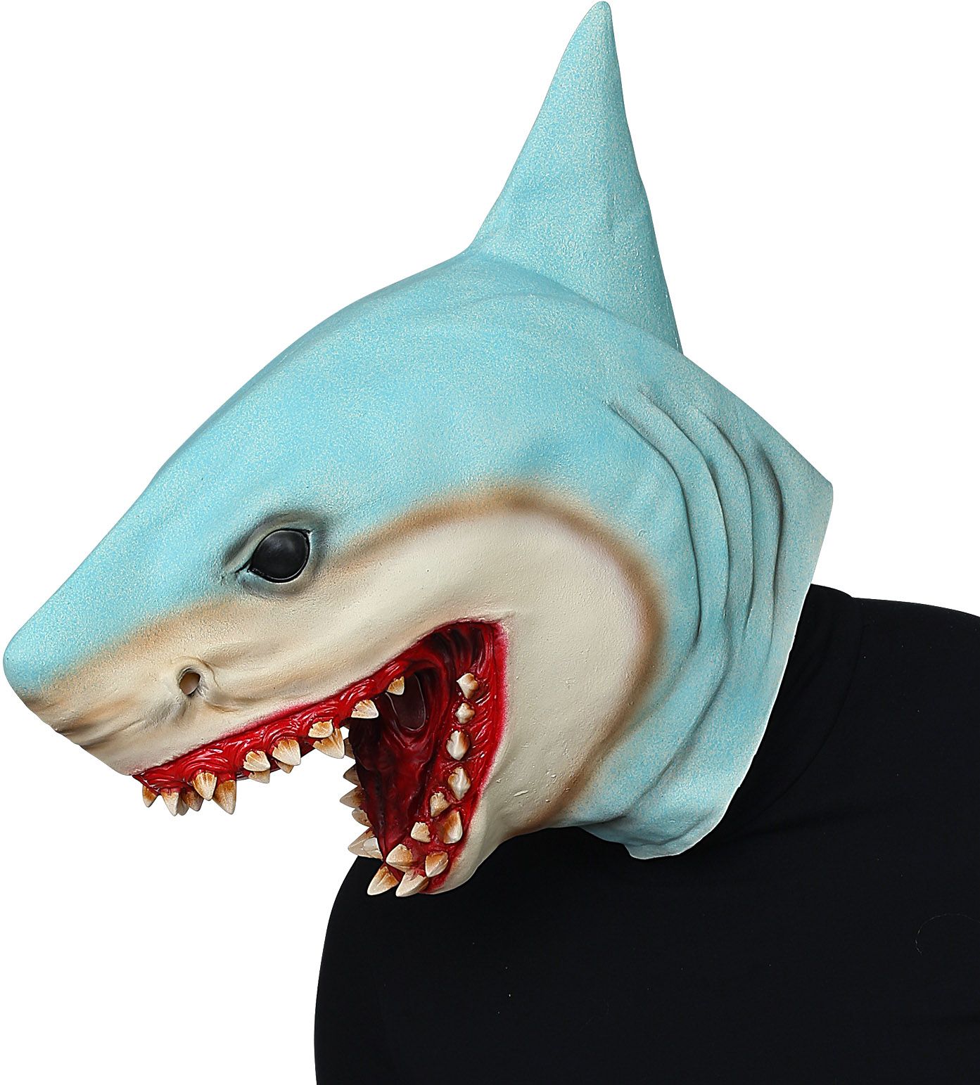 Halloween masker haai blauw