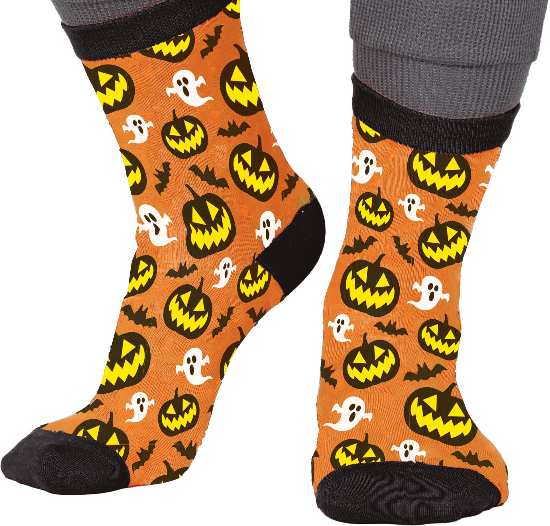 Halloween Pompoen & Spookjes Sokken Volwassenen