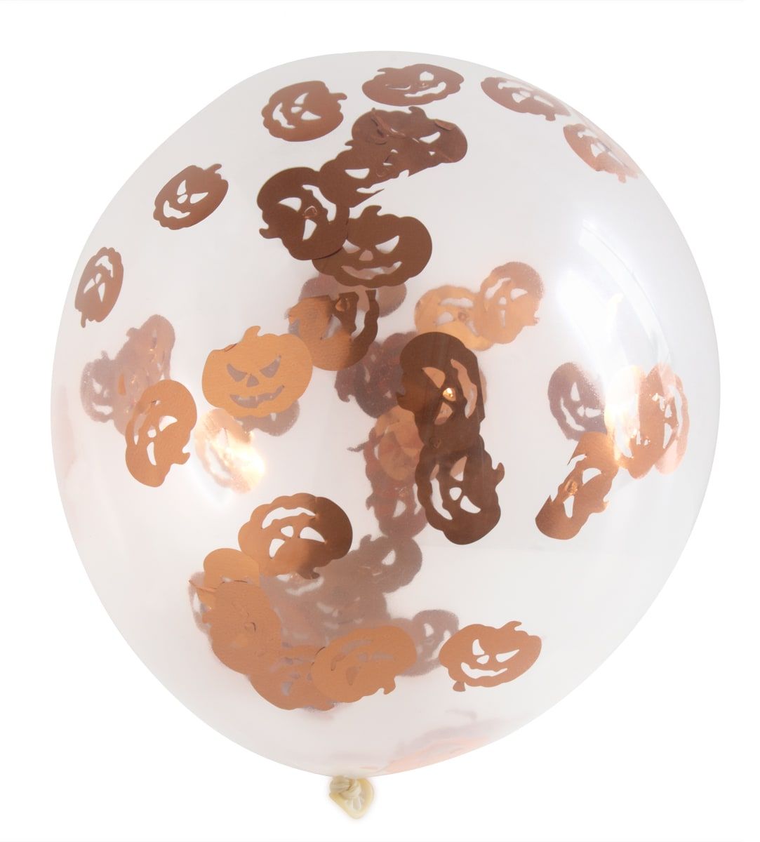 Halloween pompoen confetti ballonnen 4 stuks