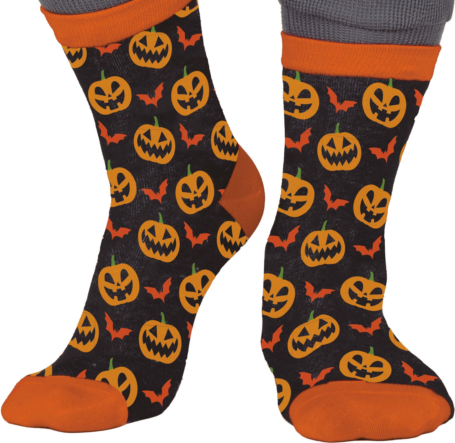 Halloween Pompoen & Vleermuizen Sokken Volwassenen