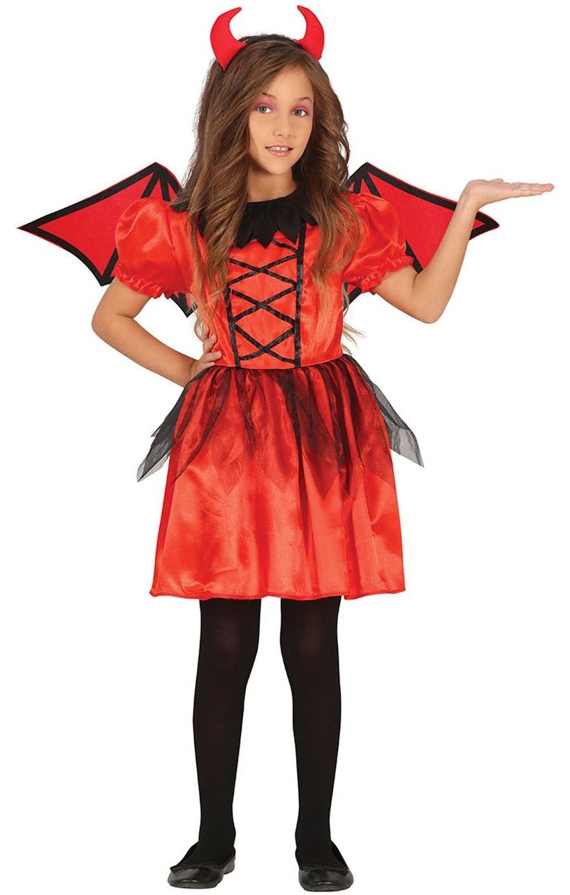 Halloween rode duivel vleugels jurk kind