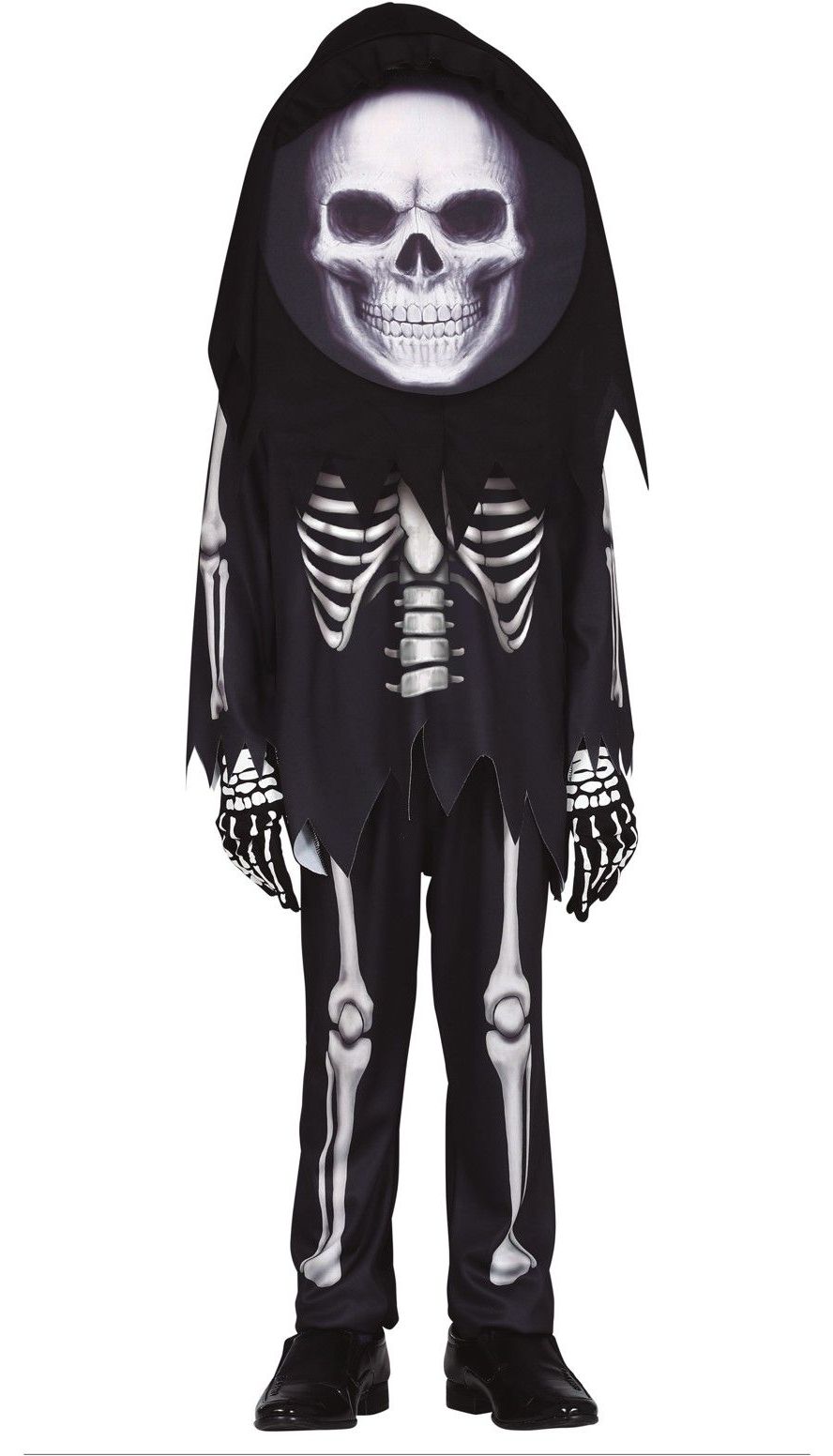 Halloween skelet outfit xl masker kind