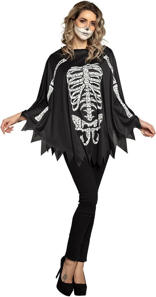 Halloween skelet poncho