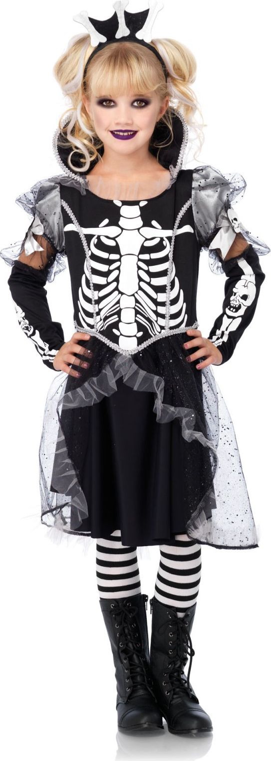 Halloween skeletten jurkje