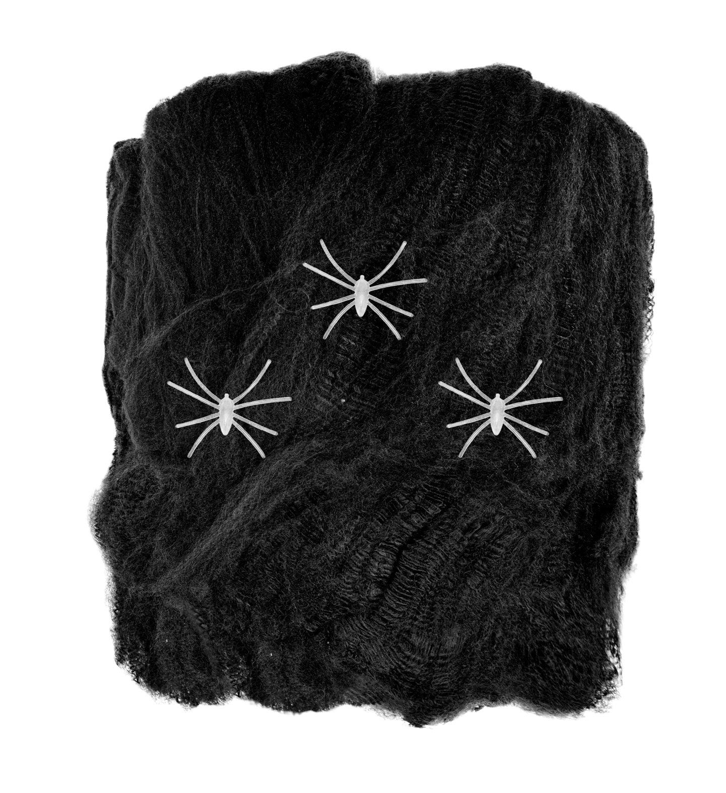 Halloween Spinnenweb Zwart met Lichtgevende Spinnen