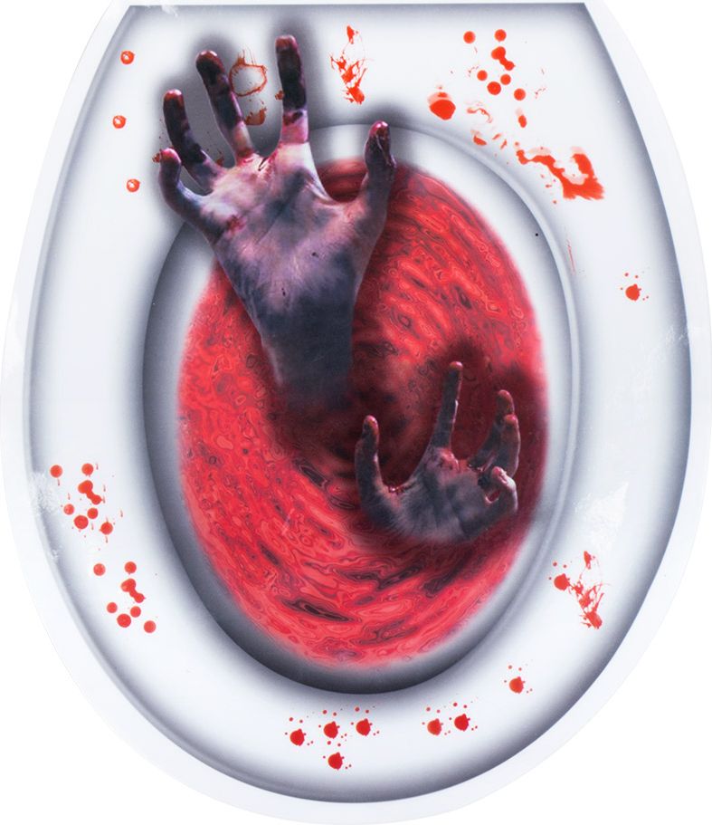 Halloween toilet sticker zombie handen