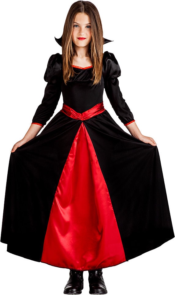 Halloween Vampier Jurk Meisjes Zwart Rood