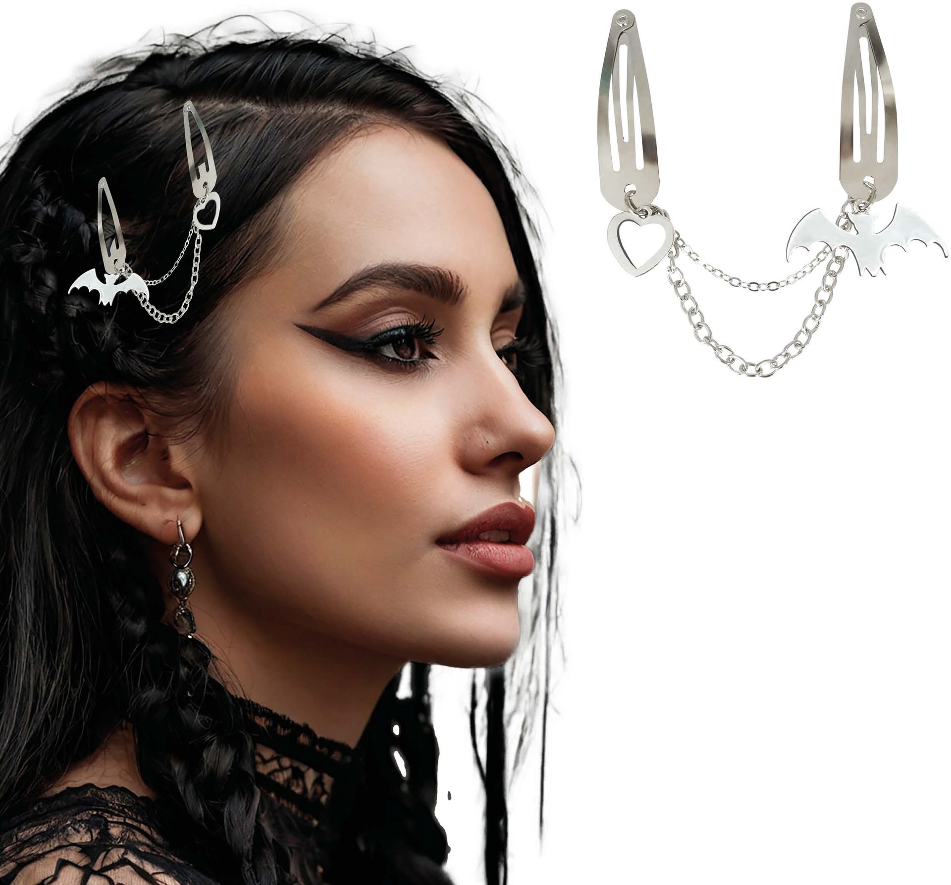 Halloween Zilveren Haarclips