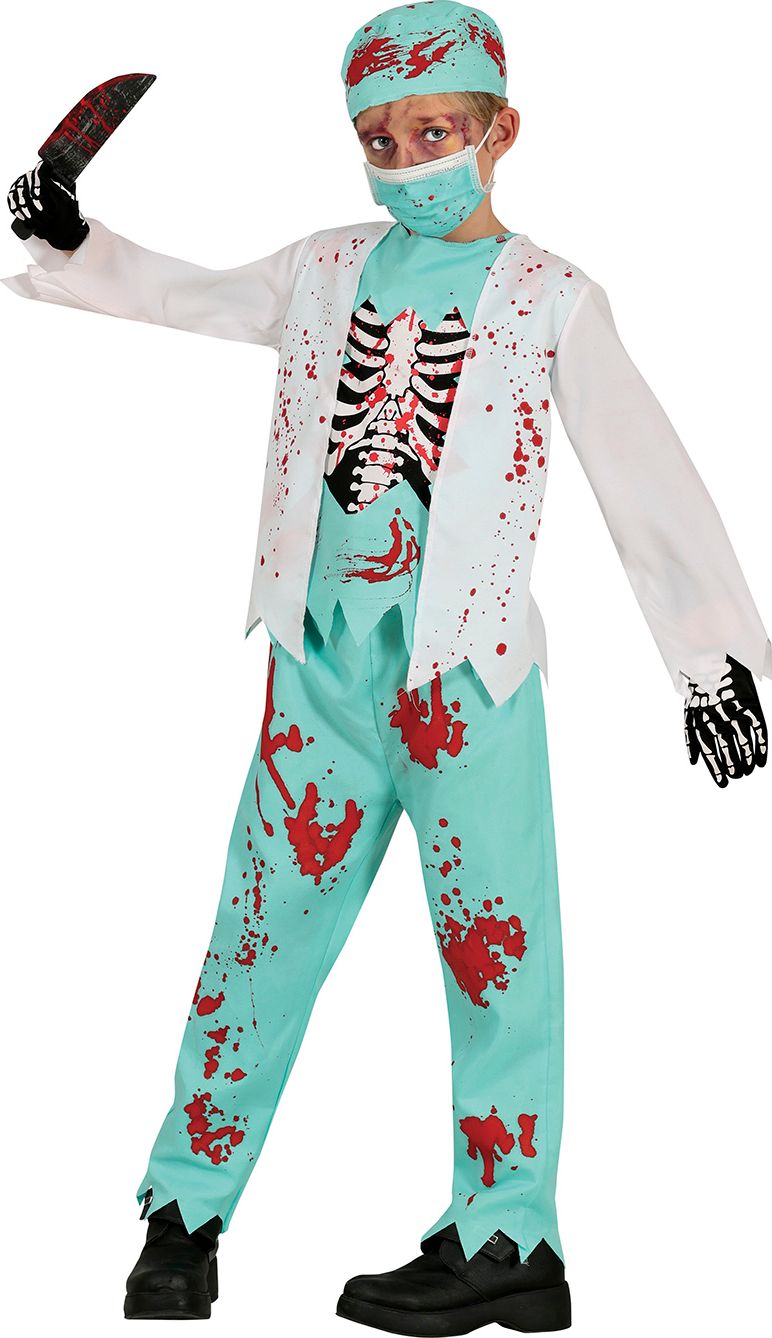 Halloween zombie dokter outfit kind