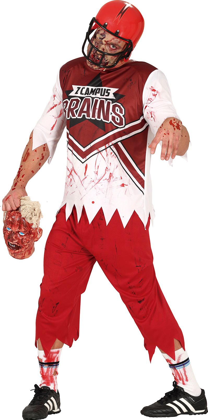 Halloween zombie rugby outfit heren