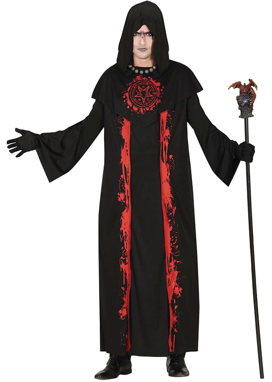 Halloween zwarte satan outfit heren