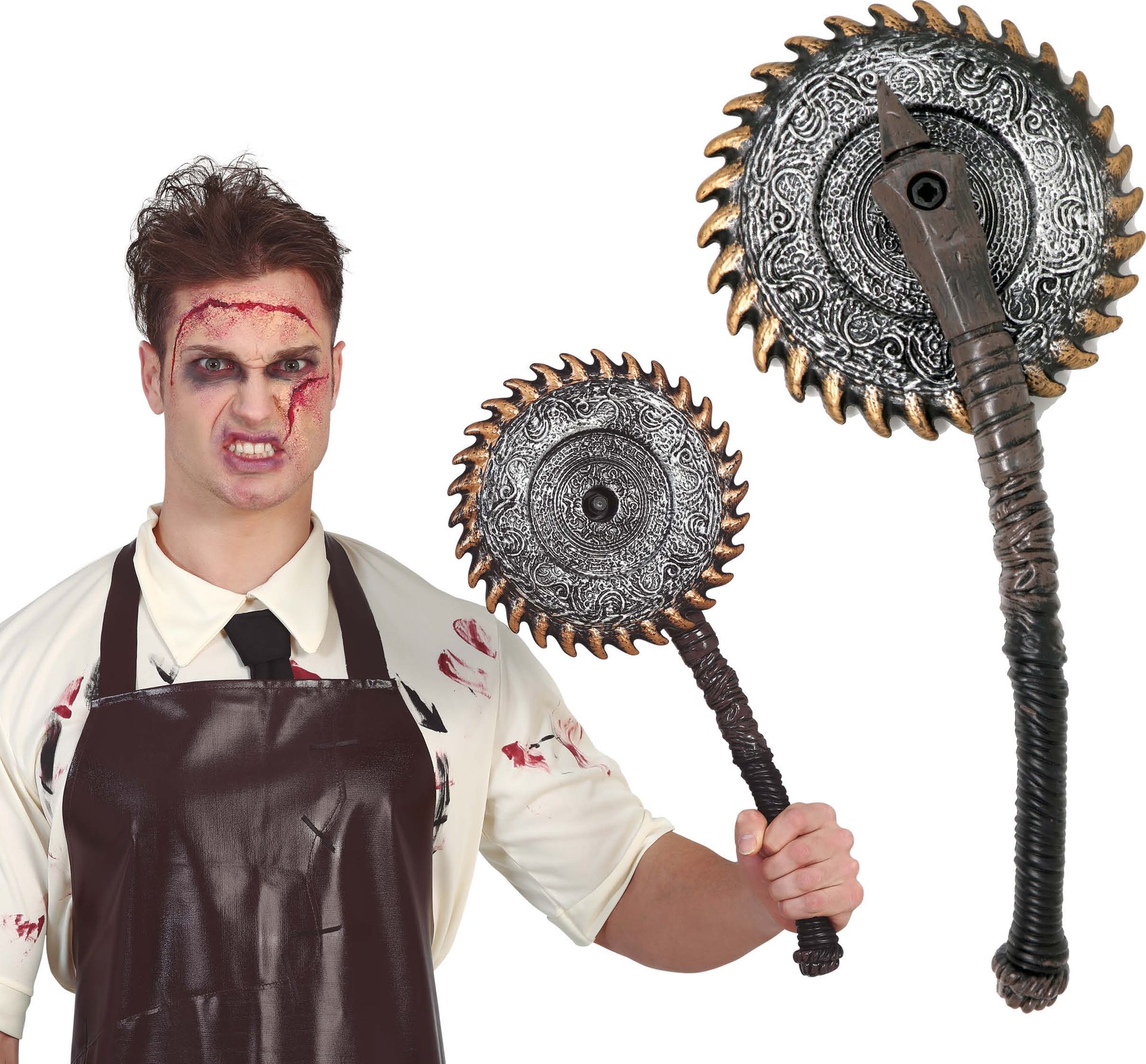 Hamer met cirkelzaag 55 cm halloween