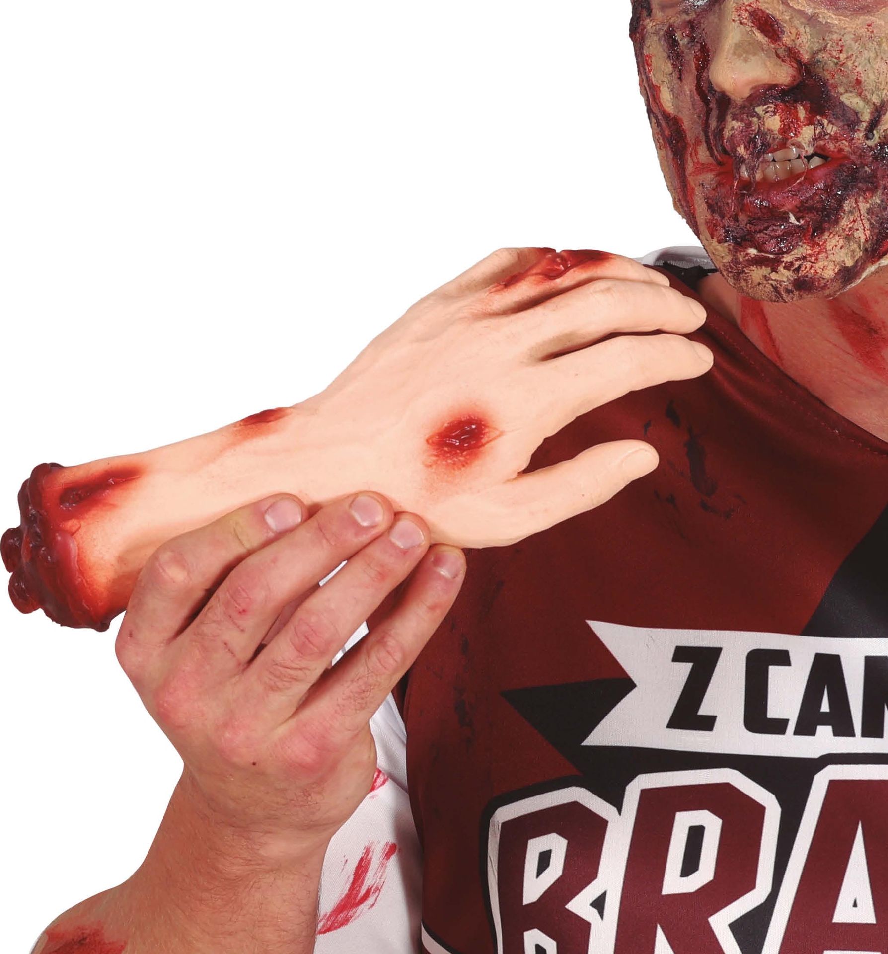 Hand met bloed 25 cm halloween