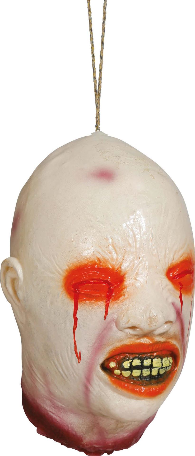 Hangdecoratie gekrompen gezicht 35 cm halloween