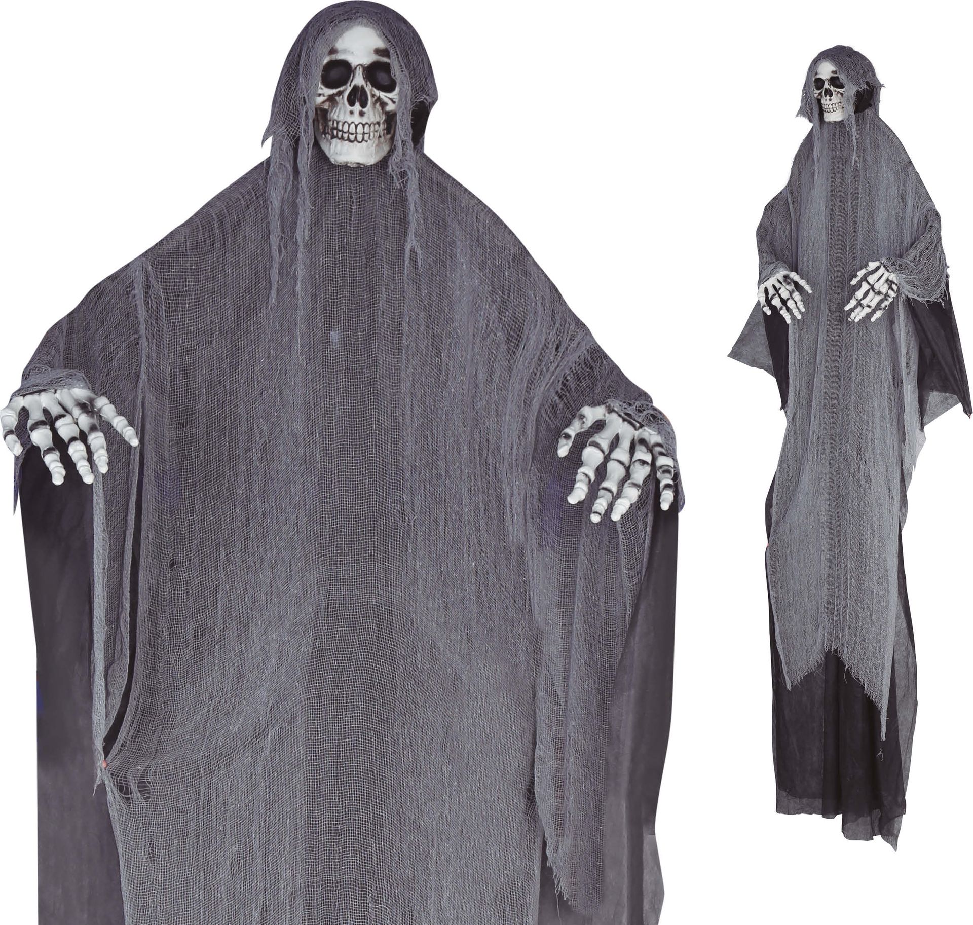 Hangdecoratie groot skelet met gewaad halloween 320 cm