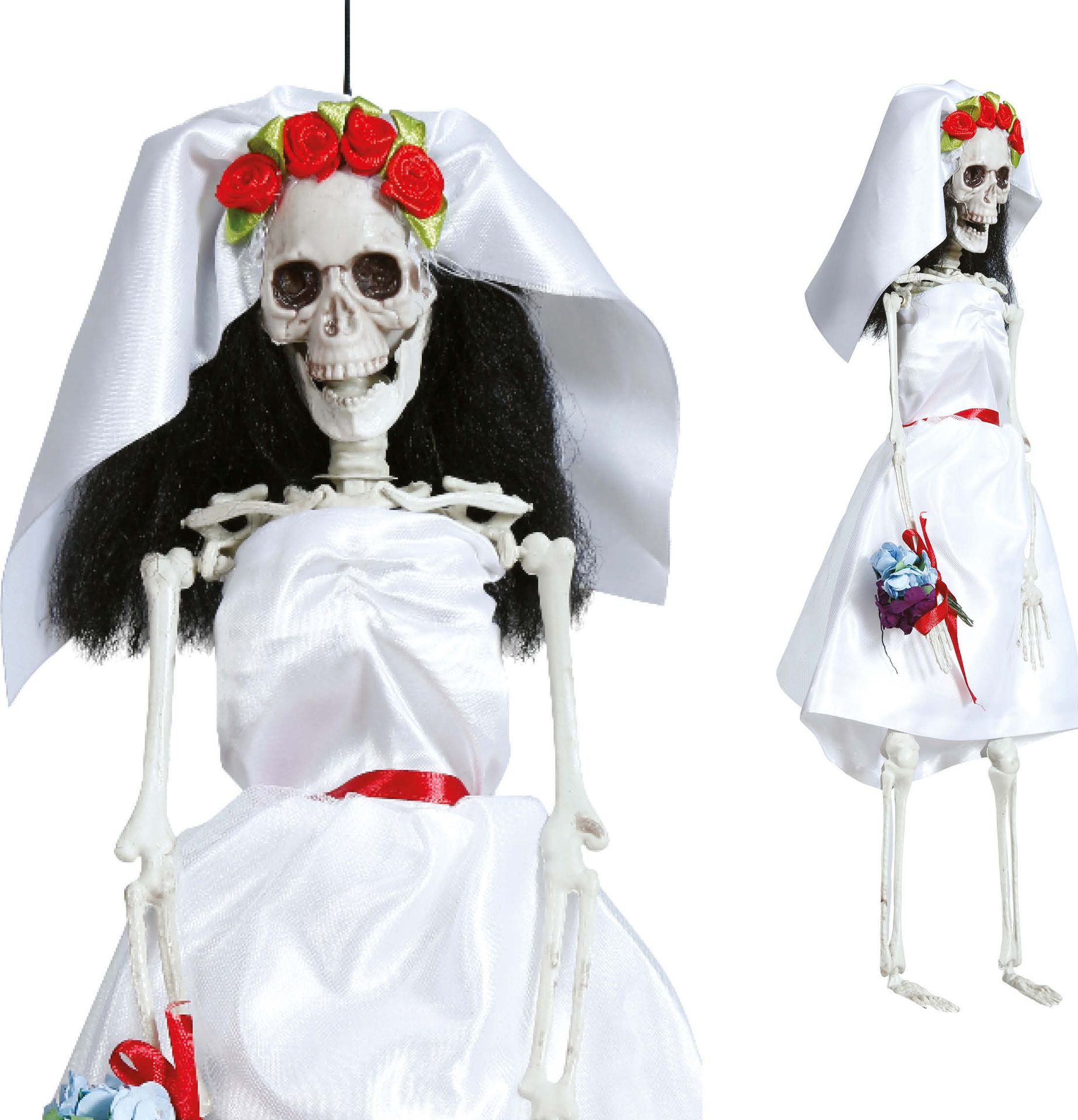 Hangdecoratie skelet bruid 40 cm halloween