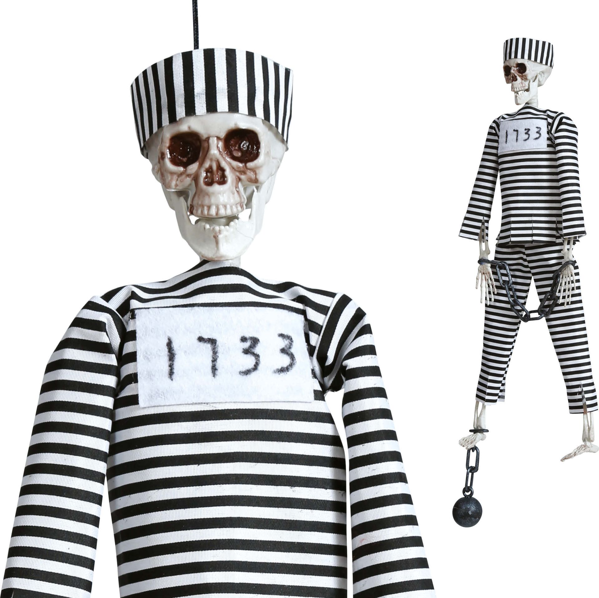 Hangdecoratie skelet gevangene 45 cm halloween