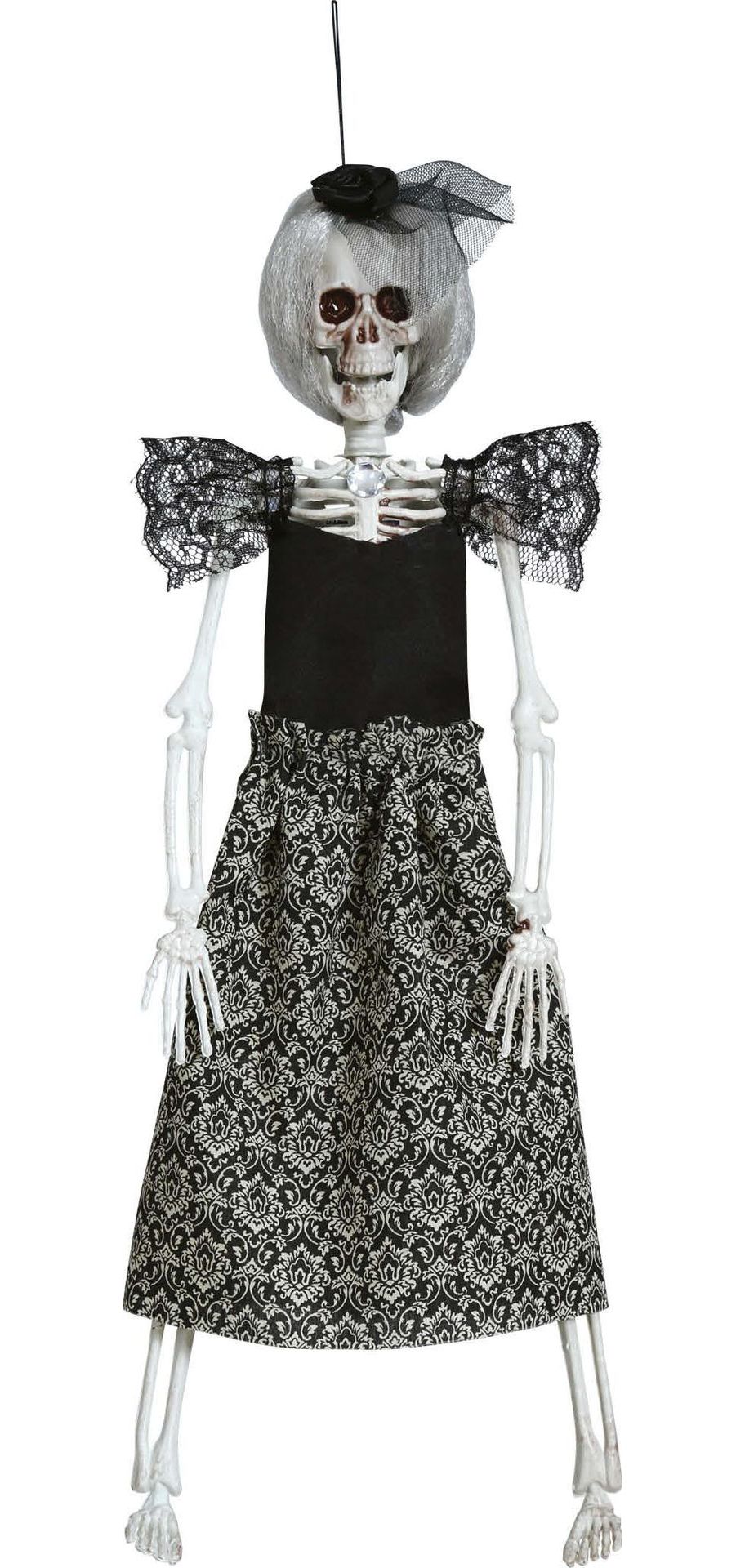 Hangdecoratie skelet grootmoeder 45 cm halloween