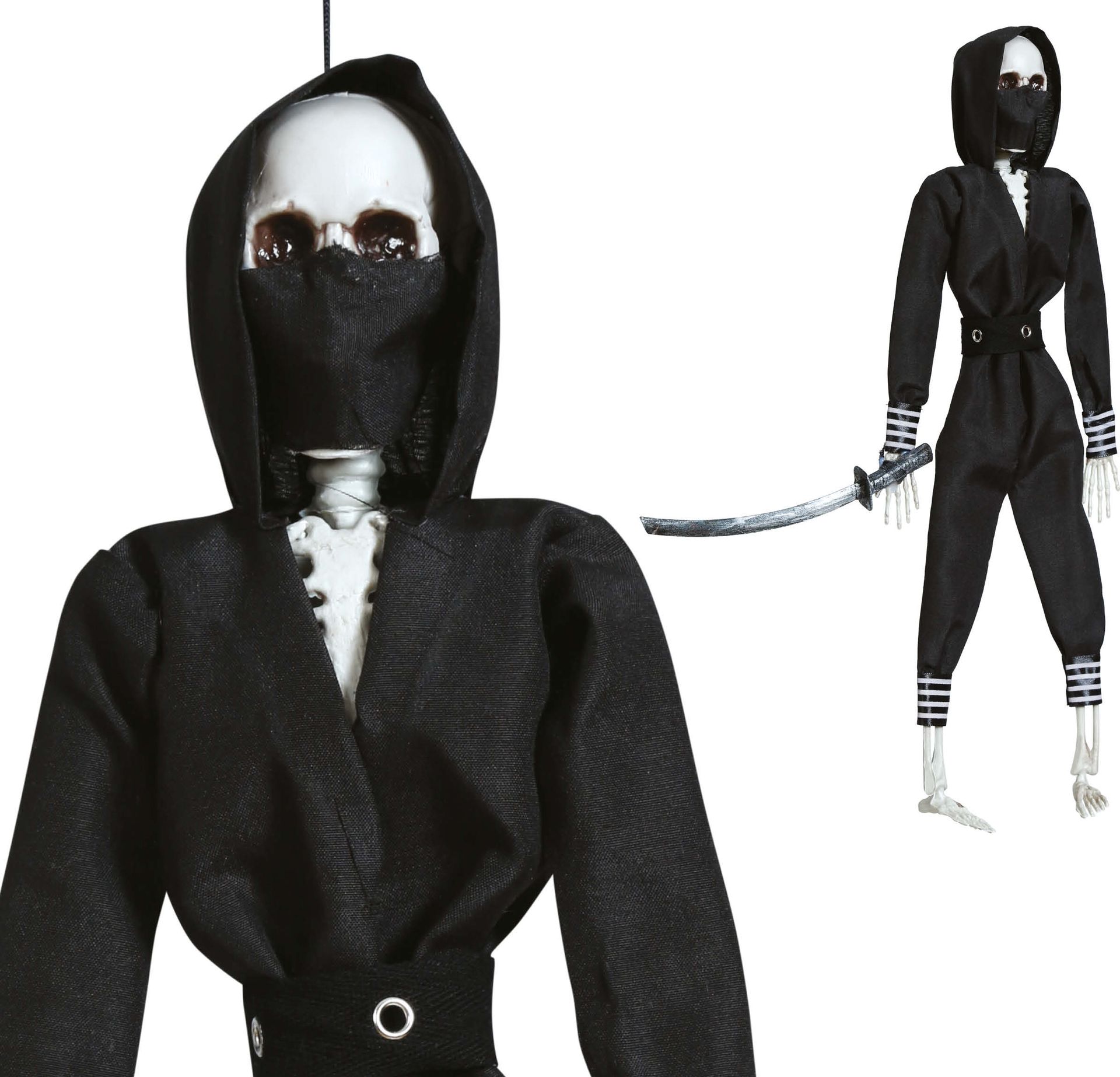 Hangdecoratie skelet ninja 45 cm halloween
