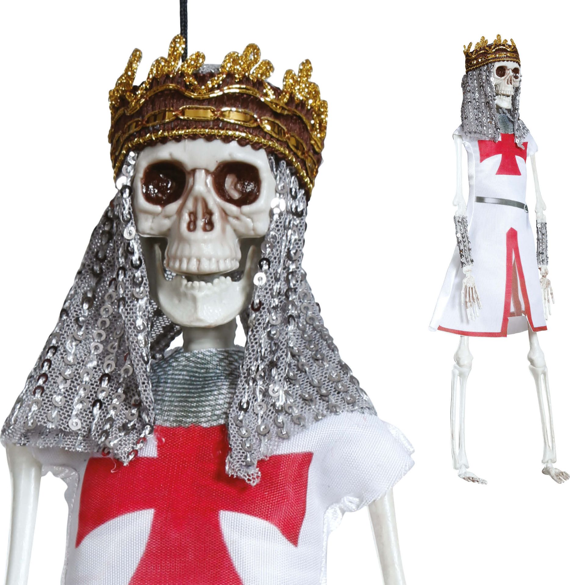 Hangdecoratie skelet ridder 45 cm halloween