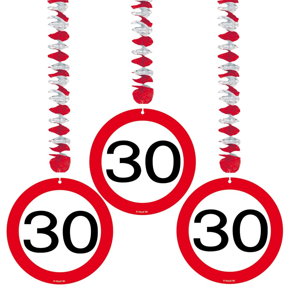 Hangdecoratie verkeersbord 30 jaar