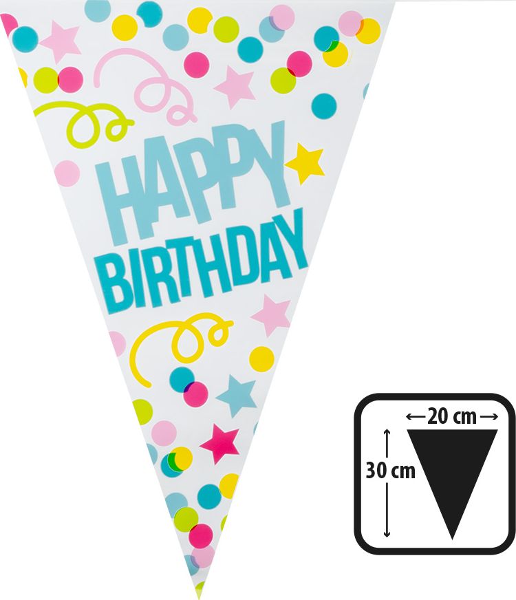 Happy birthday vlaggenlijn