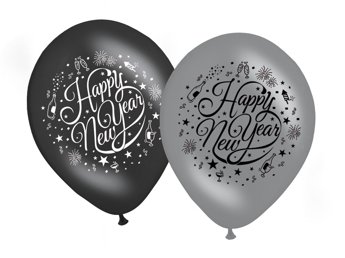 Happy new year ballonnen 8 stuks