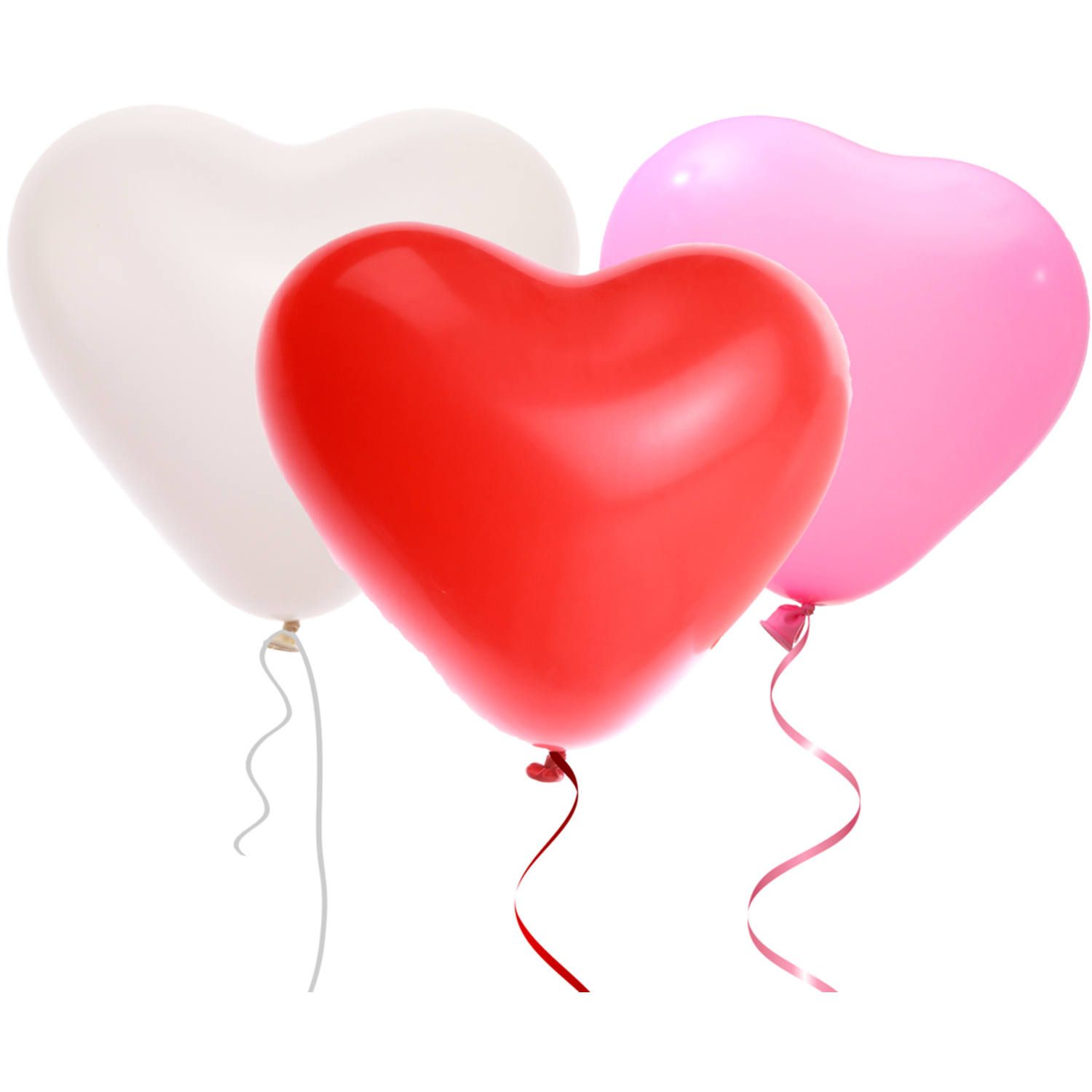 Hartvormige Ballonnen Gemengde Kleuren