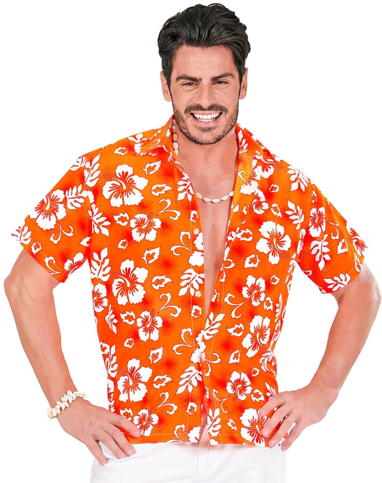 Hawaii blouse oranje