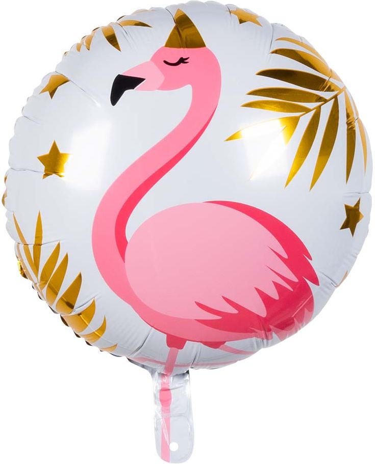 Hawaii flamingo thema folieballon dubbelzijdig