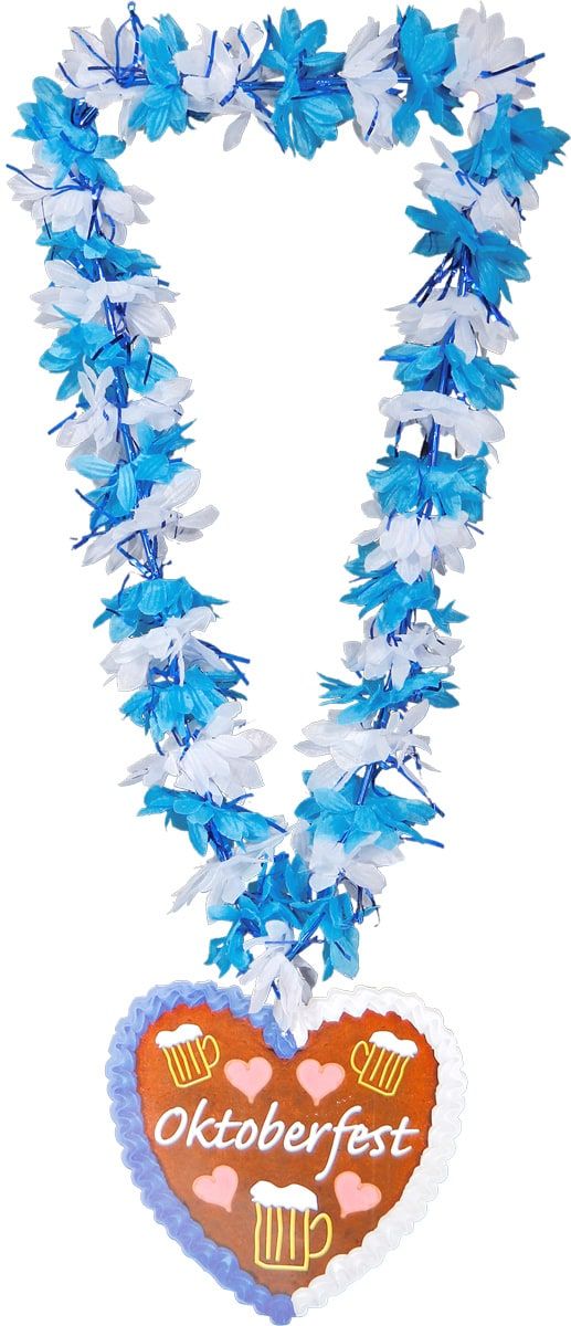 Hawaii ketting oktoberfest blauw wit