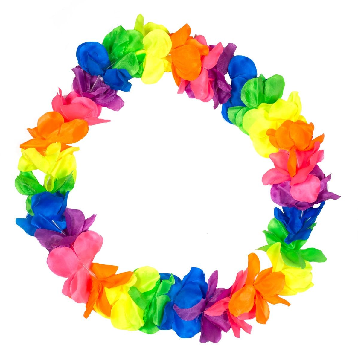 Hawaii ketting regenboog neon kleuren