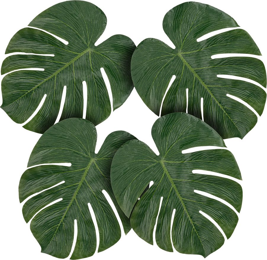 Hawaii palmbladeren decoratie set 4x