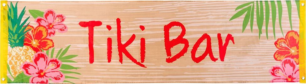 Hawaii party tiki bar banner